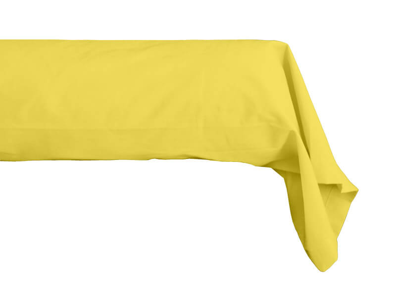 TAIE TRAVERSIN UNIE CLASSIC PC Mimosa 90 cm Forme fourreau