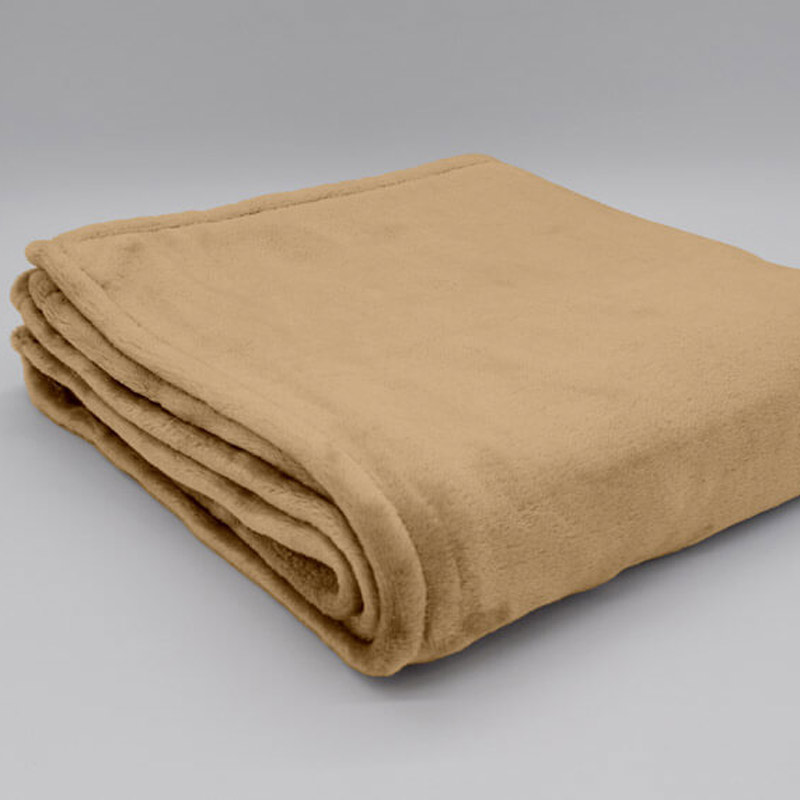 PLAID MICROFIBRE MALO - CAMEL - 130 x 160 cm