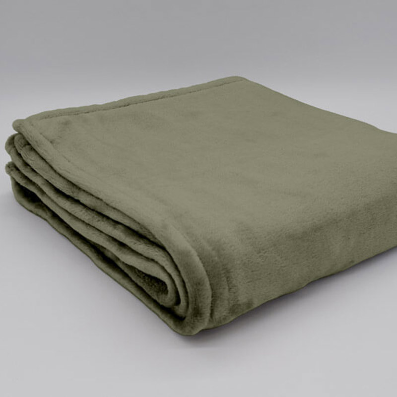 PLAID MICROFIBRE MALO - GRAVIER - 130 x 160 cm