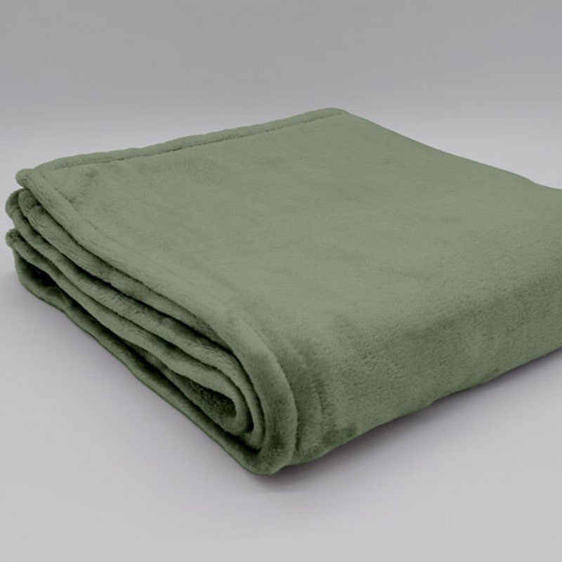 PLAID MICROFIBRE MALO - OLIVE 23 - 130 x 160 cm