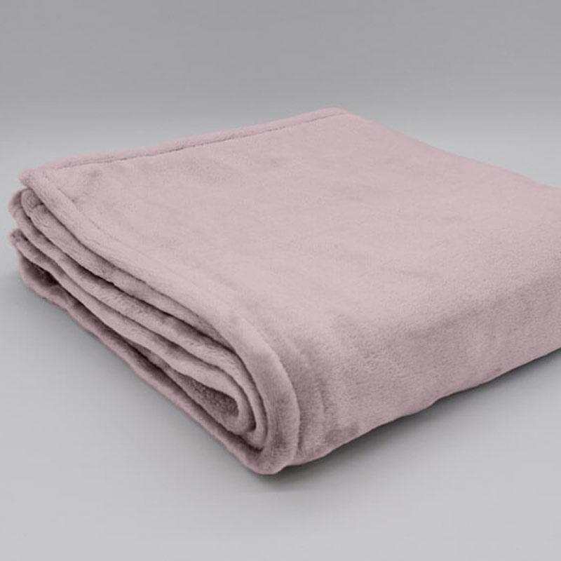PLAID MICROFIBRE MALO - VIEUX ROSE 23 - 130 x 160 cm