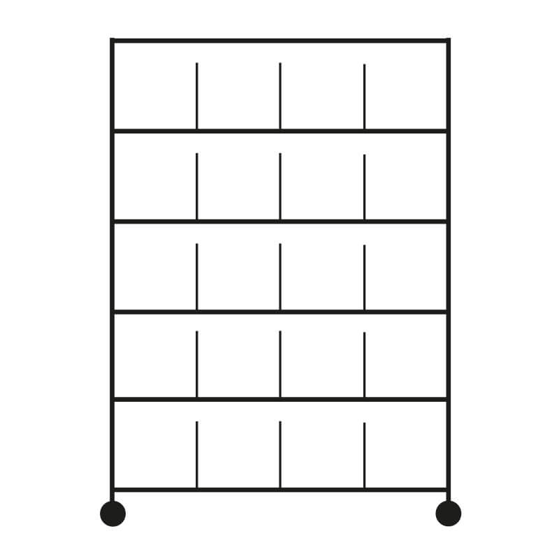 CHARIOT DISTRIBUTION LINGE PROPRE - 20 casiers