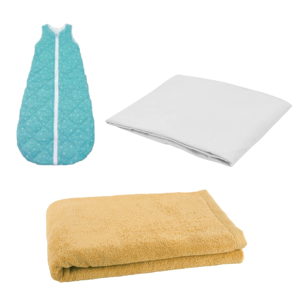 KIT LINGE 3 PIECES POUR LIT BEBE 60x120 cm
