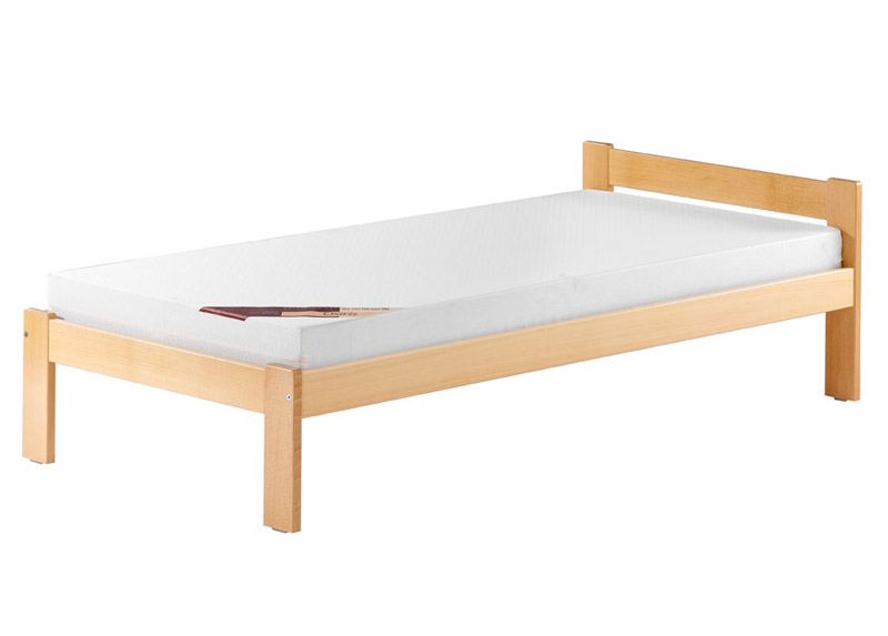 LIT BOIS 2 TRAVERSES DORIAN + SOMMIER CONFOPLEIN - 90x190cm