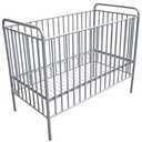 LIT BEBE METALLIQUE MATEO - 60 x 120 x Ht. 100 cm