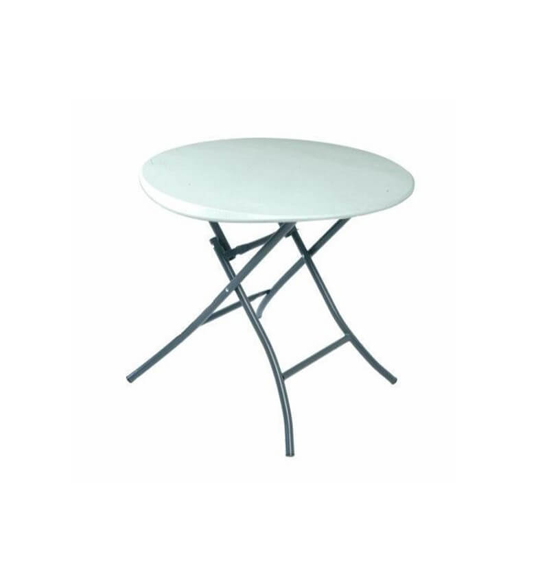 TABLE PLIANTE POLYETHYLENE ROC - Ø 81 x Ht.110 cm