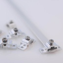 TRINGLE ALU PLATE 12x2 - Avec supports à visser