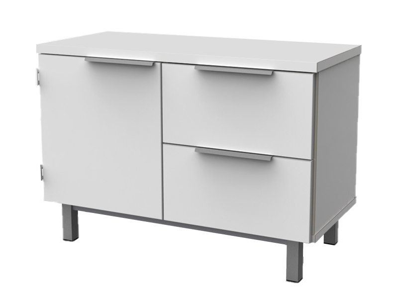 BUFFET 1 PORTE 2 TIROIRS - 80 x 45 x Ht.76 cm