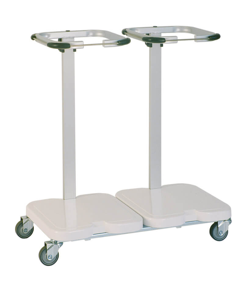 CHARIOT PORTE-SAC A LINGE SALE - Capacité 2 sacs