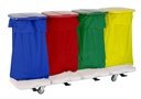 CHARIOT PORTE-SAC A LINGE SALE - Capacité 4 sacs en ligne