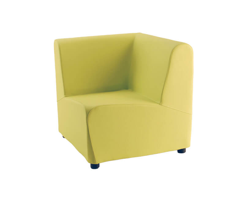 CHAUFFEUSE DIVA 1 PLACE EN ANGLE 90° - 74 x 74 x Ht.72 cm