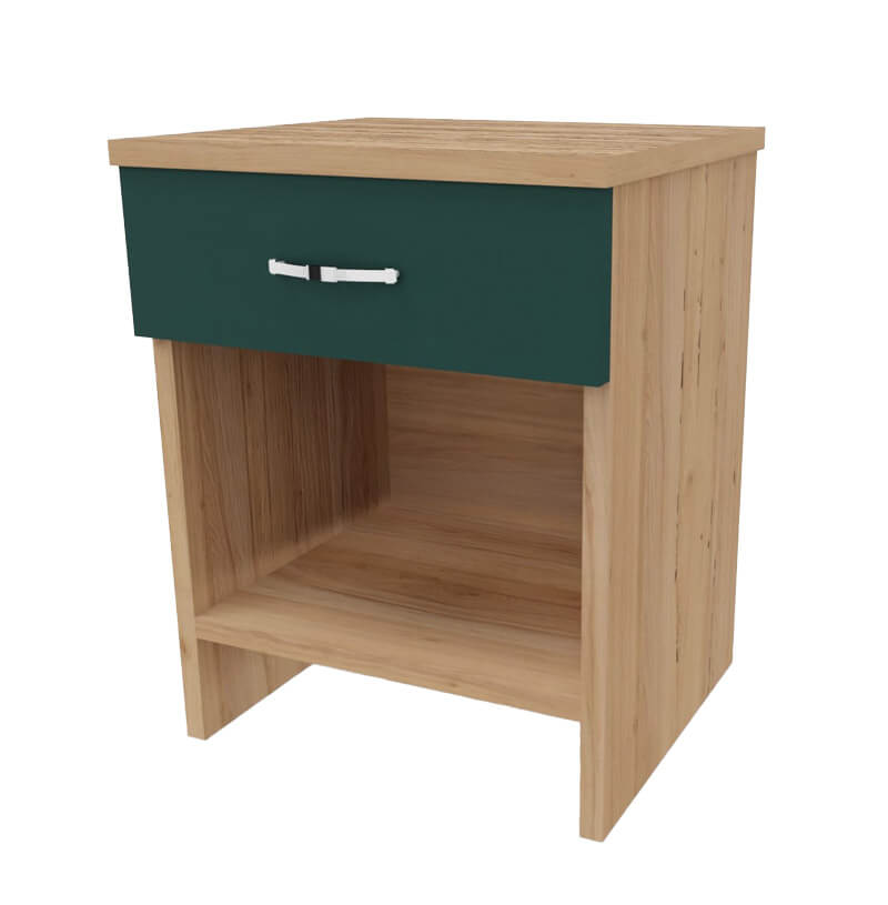 CHEVET BOIS HUGO AVEC TIROIR - 39x34xHt.51 cm