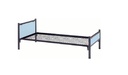 LIT METAL TETE PANNEAU JANUS + SOMMIER TREILLIS - 90x190cm