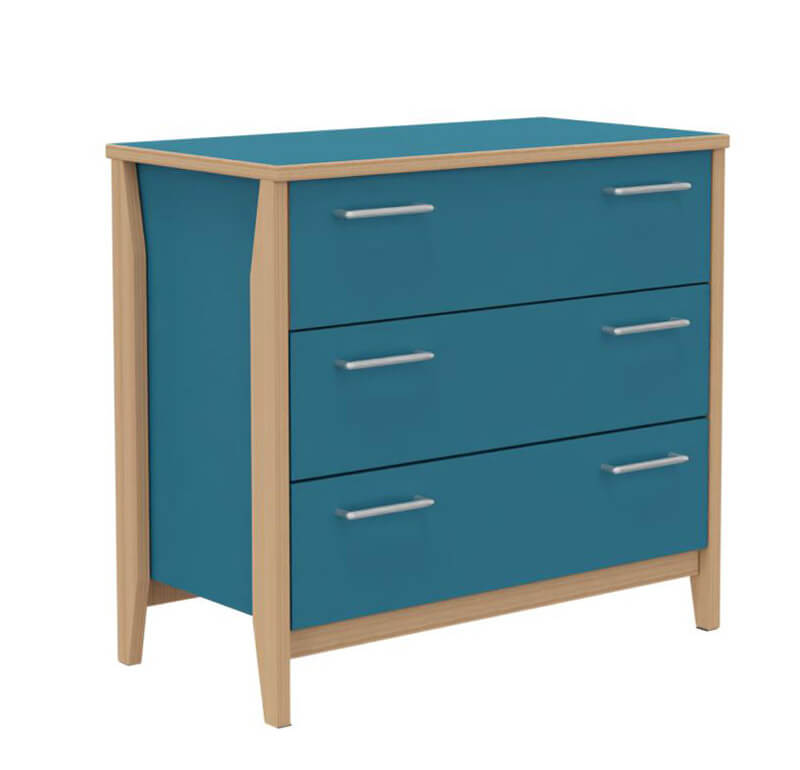 COMMODE BOIS MANON 3 TIROIRS - 95 x 55 x Ht.85 cm