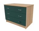 COMMODE BOIS HUGO 3 TIROIRS - 100 x 58 x Ht.75 cm