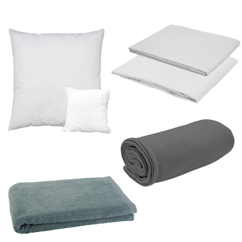 KIT LINGE 6 PIECES POUR LIT 90x190 cm