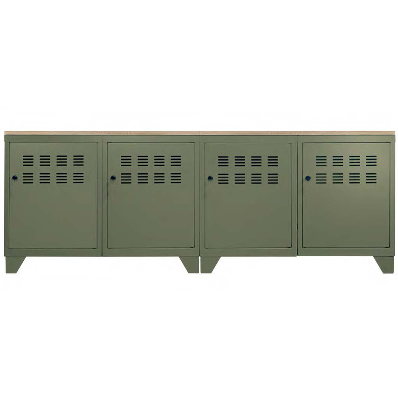 COMMODE 4 PORTES COOPER - 160 x 40 x Ht.75,5 cm