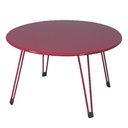 TABLE BASSE BARBARA 4 PIEDS METALLIQUE - Ø70 x Ht.40 cm