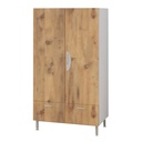 ARMOIRE 2 PORTES 2 TIROIRS SACHA - 100x58xHt.180cm