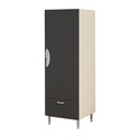 ARMOIRE 1 PORTE 1 TIROIR SACHA - 60x58xHt.180cm