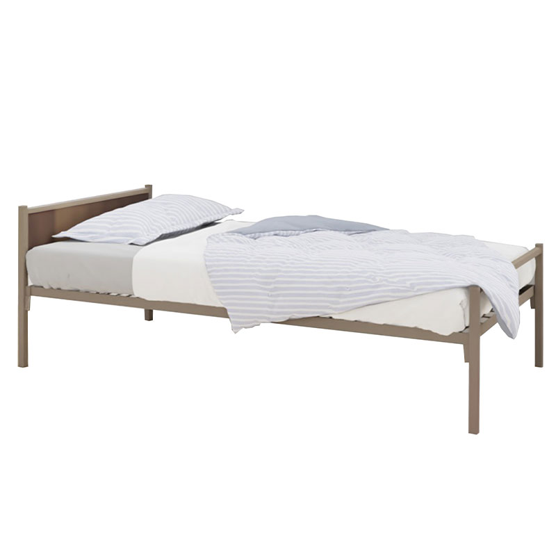 LIT TETE METAL/BOIS SACHA + SOMMIER TREILLIS - 90x190cm