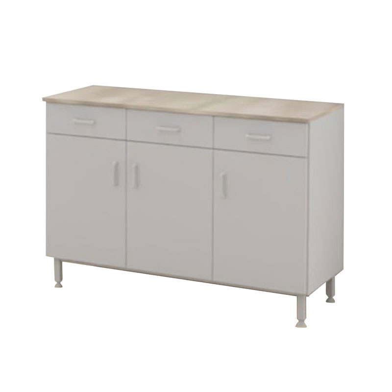 BUFFET 3 PORTES 3 TIROIRS SACHA - 130x52xHt.92cm