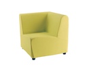 CHAUFFEUSE DIVA 1 PLACE EN ANGLE 90° - 74 x 74 x Ht.72 cm