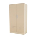 ARMOIRE 2 PORTES 2 TIROIRS LUCAS - 100x58xHt.180cm