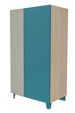 ARMOIRE BOIS LENA 2 PORTES - 100x60xHt.180 cm