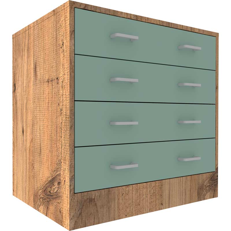 COMMODE 4 TIROIRS LUCAS - 80x51xHt.75cm