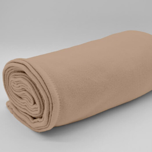 [5745-180220 | CAMEL] COUVERTURE POLAIRE CAMEL - 350 g/m² - 180 x 220 cm