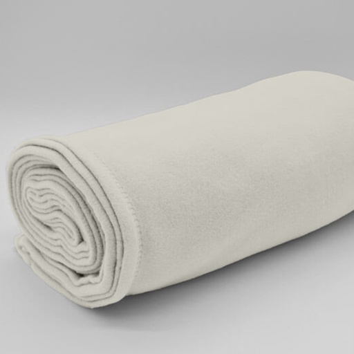 [5745-180220 | ECRU] COUVERTURE POLAIRE ECRU - 350 g/m² - 180 x 220 cm