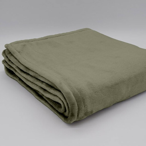 [5762-130160 | GRAVIE] PLAID MICROFIBRE MALO - GRAVIER - 130 x 160 cm