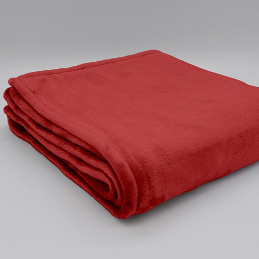[5762-130160 | ROUGE] PLAID MICROFIBRE MALO - ROUGE FONCE 23 - 130 x 160 cm