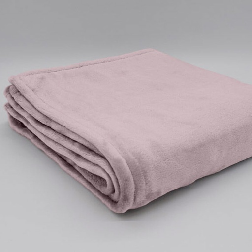 [5762-130160 | VIROSE] PLAID MICROFIBRE MALO - VIEUX ROSE 23 - 130 x 160 cm