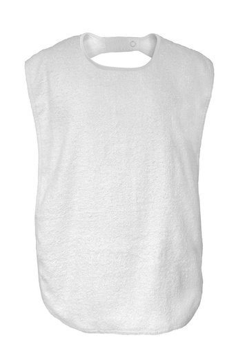 [9335I | BLANC] SERVIETTE REPAS ADULTE - BAVOIR EPONGE 350 - Blanc