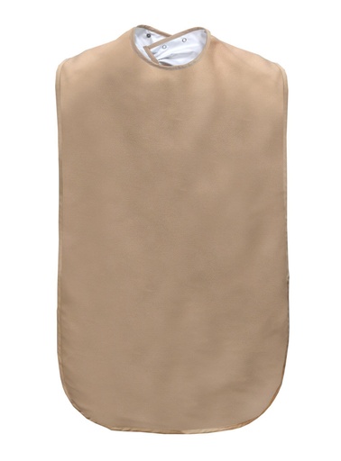 [9353U | BEIGE] SERVIETTE REPAS ADULTE - BAVOIR Imperméable - FLANOR