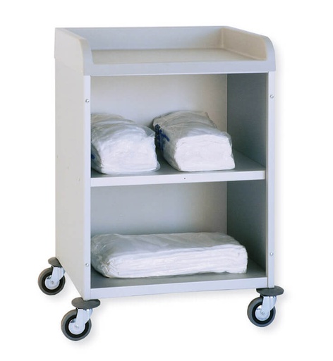 [CH3950CR] CHARIOT ETAGERES 2 NIVEAUX - 740x535xHt.1000 mm