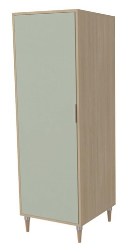 [MOBCE20-1PPL-Naturel-Naturel-Naturel-Sans] ARMOIRE BOIS CECILE 1 PORTE - 60x60xHt.180 cm