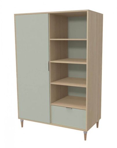 ARMOIRE BIBLIOTHEQUE BOIS CECILE - 100x60xHt.180 cm