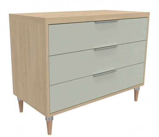 COMMODE BOIS CECILE 3 TIROIRS - 100 x 50 x Ht.76 cm