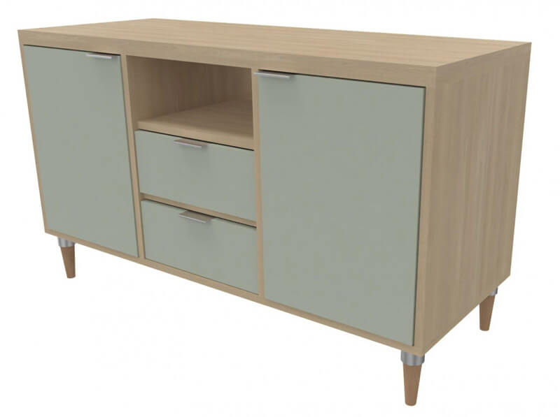 MEUBLE TV BOIS CECILE - 128 x 50 x Ht.75 cm