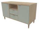 MEUBLE TV BOIS CECILE - 128 x 50 x Ht.75 cm