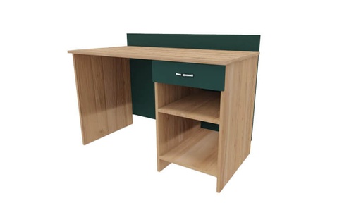 BUREAU BOIS HUGO NICHE + 1 TIROIR - 59 x 120 x Ht.75 cm