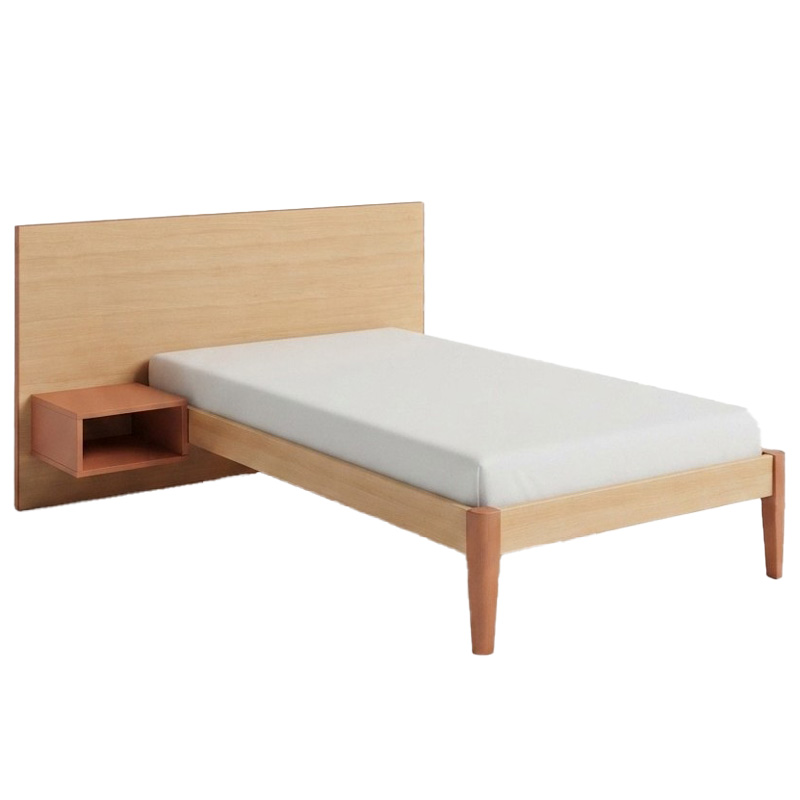 LIT BOIS LENA CHEVET INTEGRE SANS SOMMIER - 90 x 200 cm