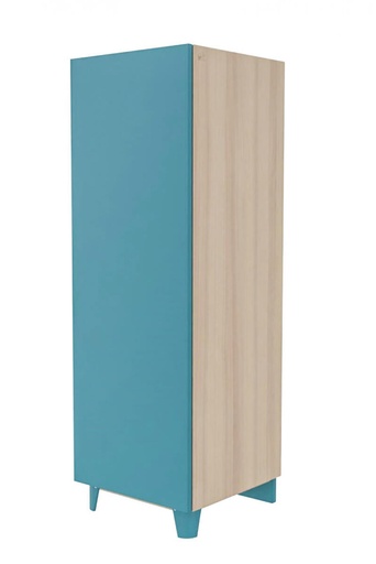 [MOBLE20-1PPL-Naturel-Naturel-Merisier-Sans] ARMOIRE BOIS LENA 1 PORTE - 60x60xHt.180 cm