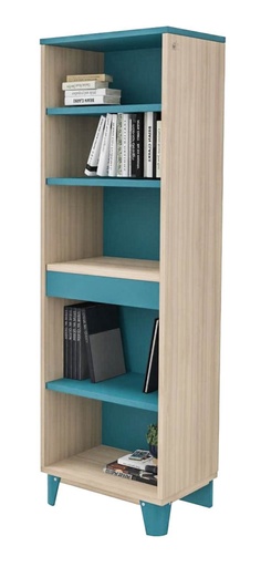 BIBLIOTHEQUE BOIS LENA AVEC 1 TIROIR - 55 x 40 x Ht.180 cm