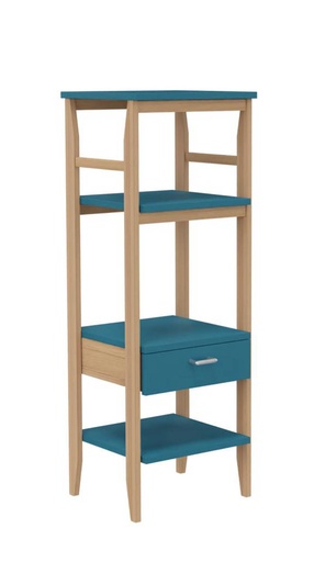 [MOBMA15-BI-] CHEVET BIBLIOTHEQUE BOIS MANON - 45x40xHt.118 cm