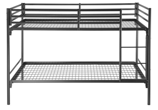 LIT METAL SUPERPOSE MOISE + SOMMIER TREILLIS - 90 x 200 cm