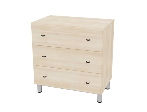 COMMODE LAURA 3 TIROIRS - 80 x 53 x Ht.84 cm